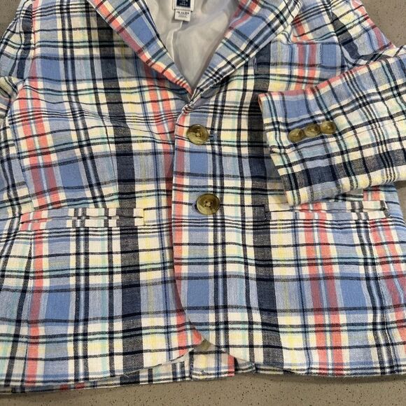 Janie & Jack Boy Plaid Blazer Jacket size 18-24 months Like new! - Picture 2 of 6
